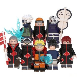 Naruto LEGO - 8er Set Lego Naruto Figuren - Obito, Naruto, Sasuke, Kakashi, Sasori, Hidan, Kakuzu, Pain