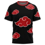 Nuevo Naruto Akatsuki Camiseta Negro