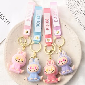 Labubu Sleutelhanger Kawaii – Pluche Mini Accessoire met BOOM! Hoofdband