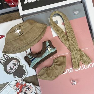 Elegant Winterset voor Labubu – Kawaii Chic Stijl