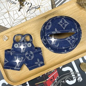 Denim Set voor Labubu – Kawaii Urban Streetwear Stijl