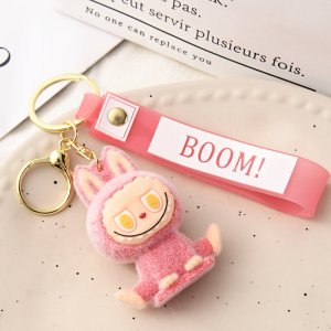 Labubu Sleutelhanger Kawaii – Pluche Mini Accessoire met BOOM! Hoofdband