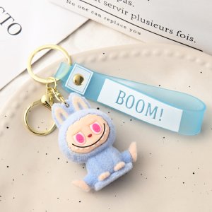 Labubu Sleutelhanger Kawaii – Pluche Mini Accessoire met BOOM! Hoofdband