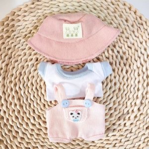 Labubu Pastelroze Outfit – Kawaii Editie met Beertje en Konijnenhoed