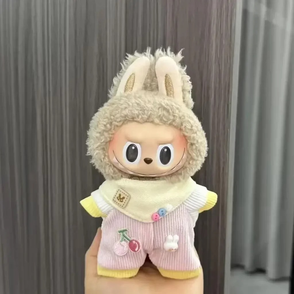 Labubu Pastel Roze Outfit met Kersen – Zoete Kawaii Editie