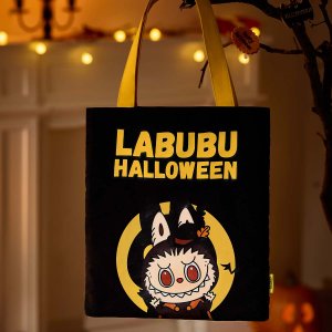 Labubu Halloween Canvas Tas – Limited Edition Tote 35x40cm | Herbruikbare Halloween Shopper