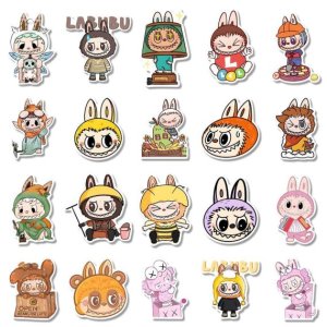 Labubu Stickerset – 80 Stuks Waterdichte Vinyl Stickers voor Verzamelaars & Decoratie